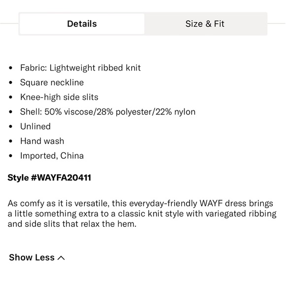 WAYF Gillian Ribbed Tank Dress - Picture 5 of 7